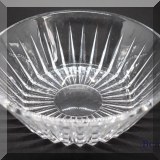 G17. Crystal bowl by Val St. Lambert. Chip to rim. - $8 